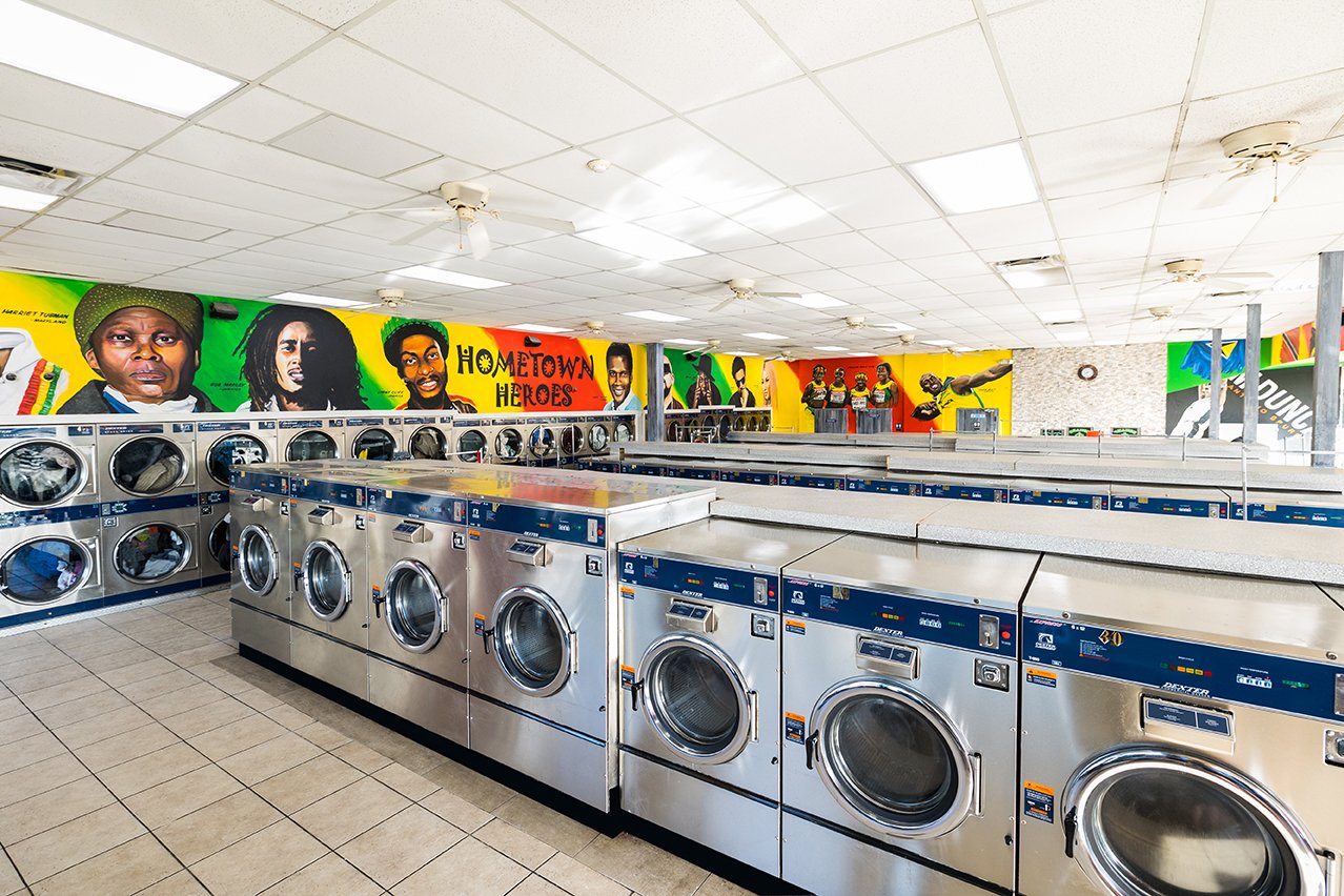 Inside Lauderhill Mall Coin Laundry